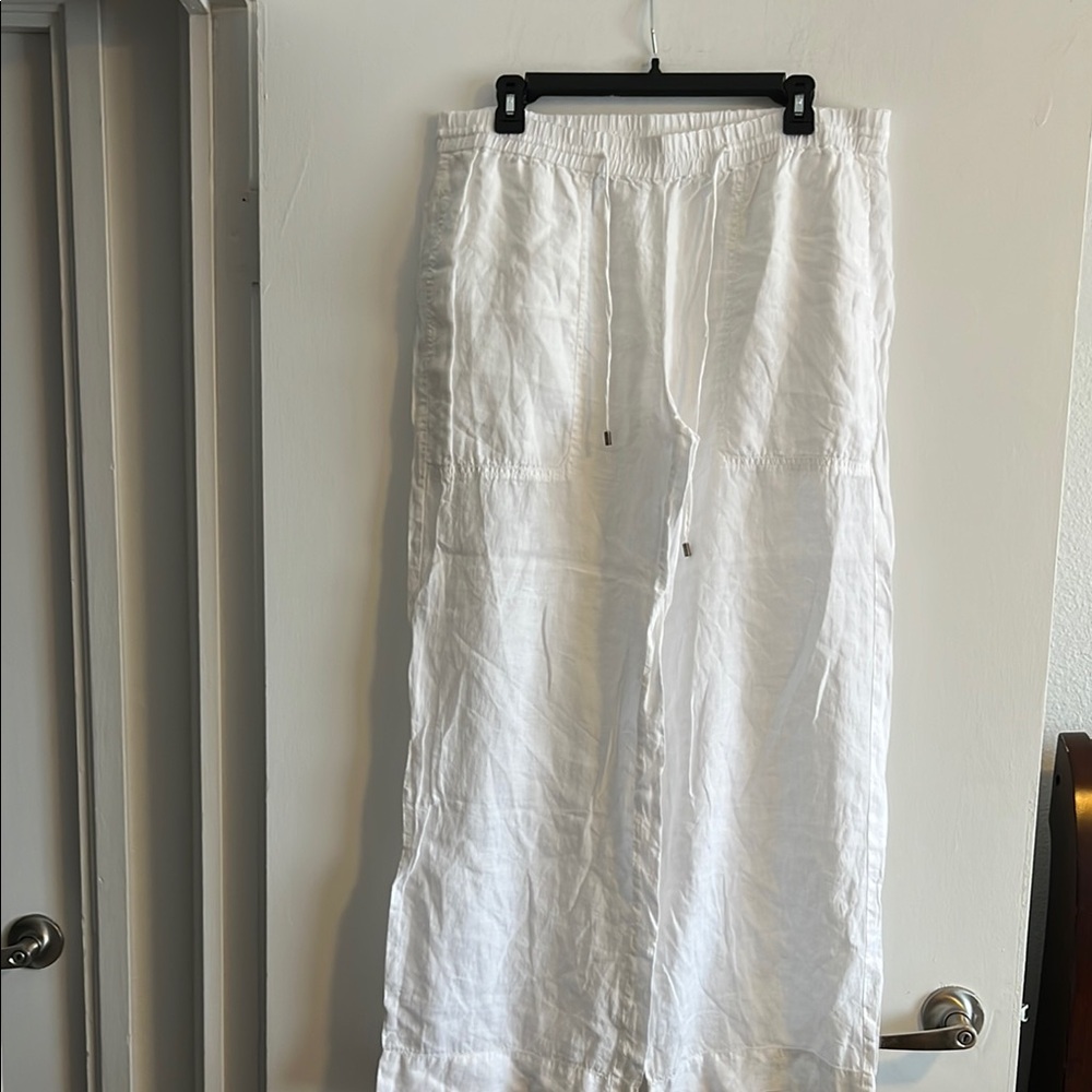 Eileen Fisher White Linen Pants